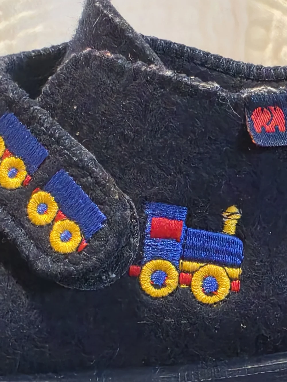 Elefanten Vintage Navy Blue Wool Boots Train Motif Toddler Size 11 Outdoor